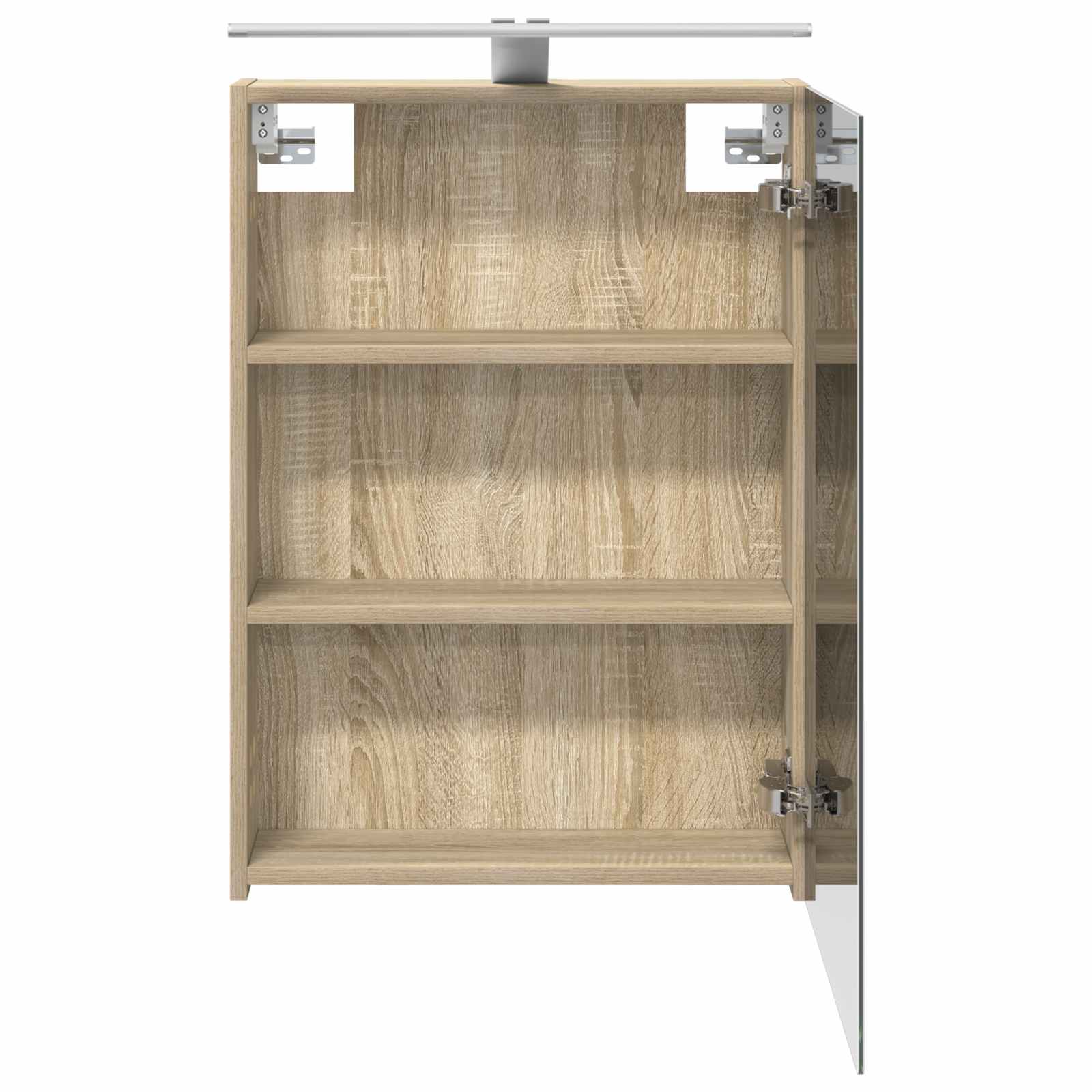 Badezimmerspiegelschrank mit Tür Sonoma-Eiche 50 x 14,5 x 70 cm