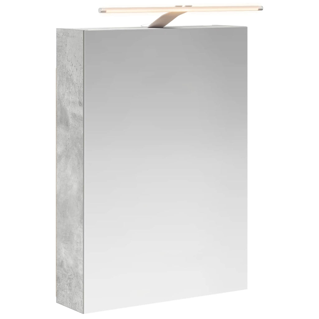 Badezimmerspiegelschrank mit Regal Beton Grau 50 x 14,5 x 70 cm