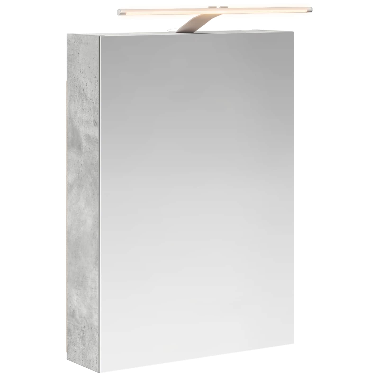 Badezimmerspiegelschrank mit Regal Beton Grau 50 x 14,5 x 70 cm