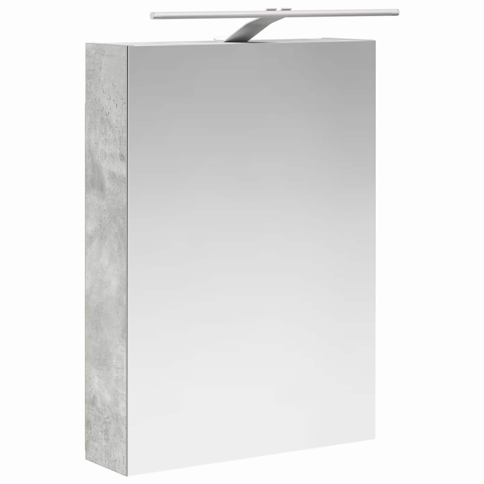 Badezimmerspiegelschrank mit Regal Beton Grau 50 x 14,5 x 70 cm
