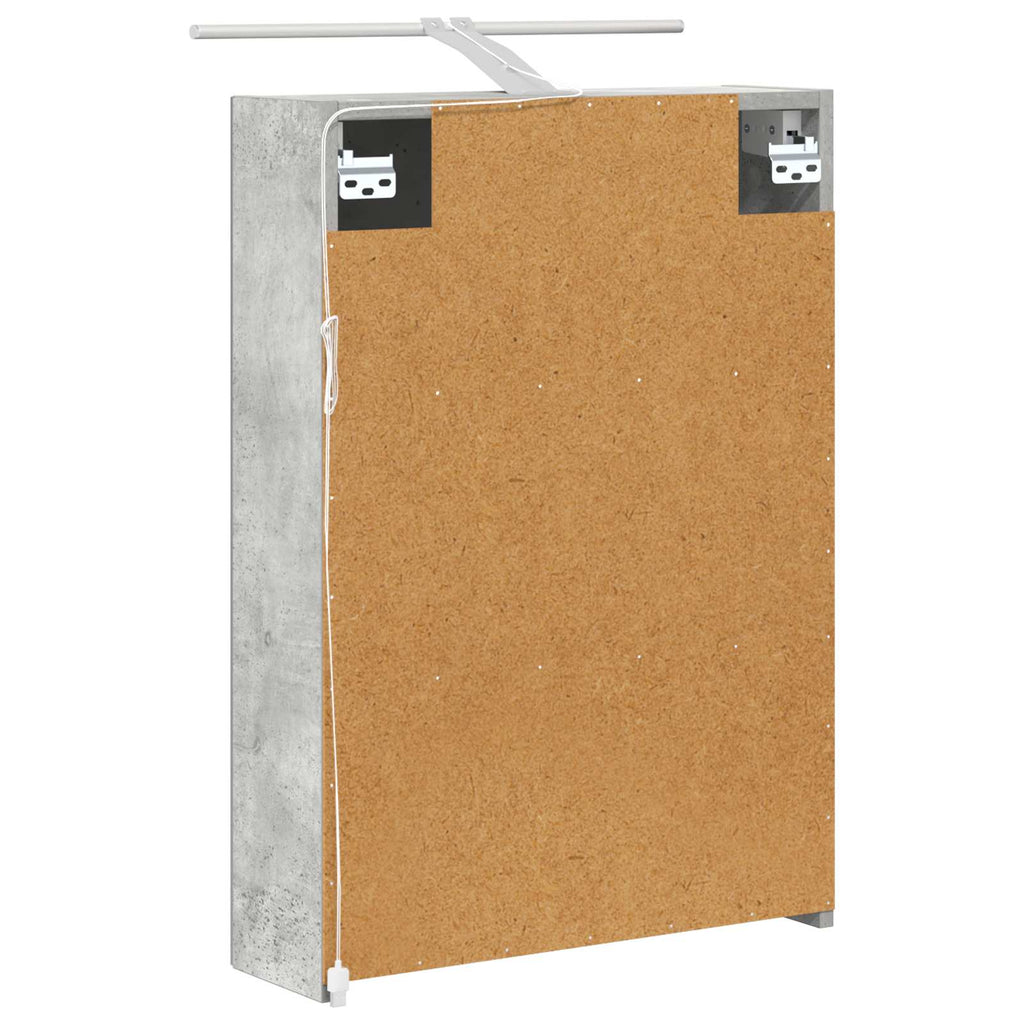 Badezimmerspiegelschrank mit Regal Beton Grau 50 x 14,5 x 70 cm