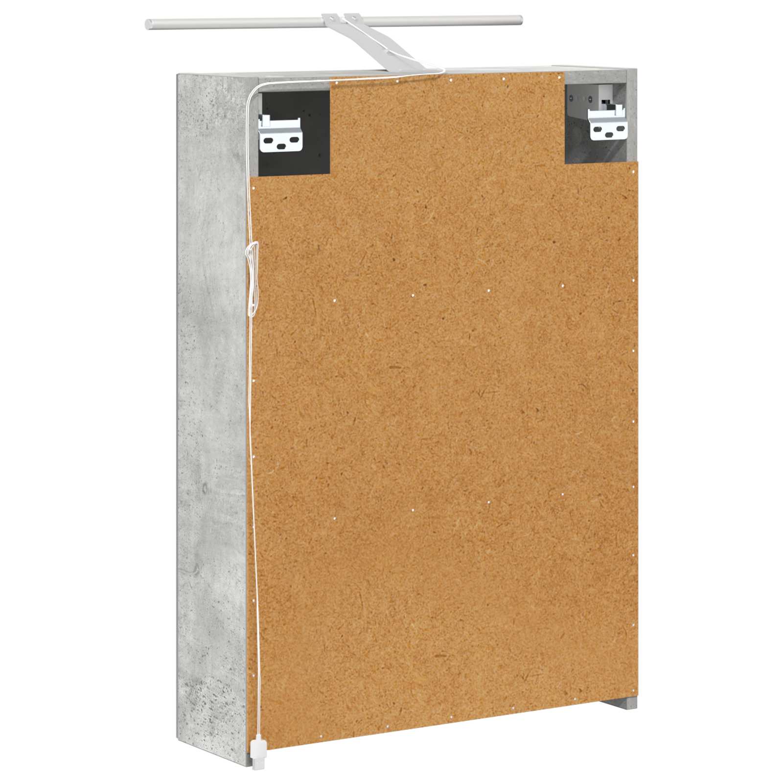 Badezimmerspiegelschrank mit Regal Beton Grau 50 x 14,5 x 70 cm