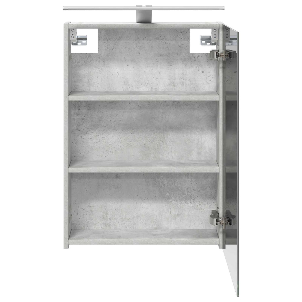 Badezimmerspiegelschrank mit Regal Beton Grau 50 x 14,5 x 70 cm