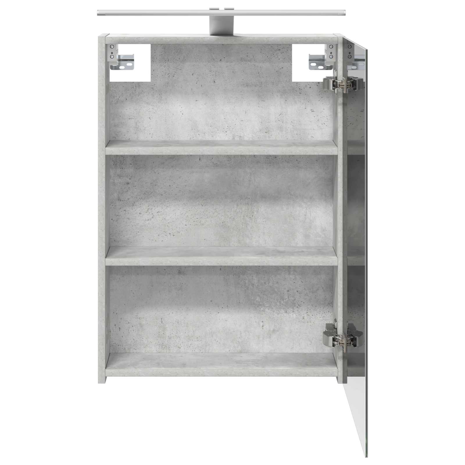 Badezimmerspiegelschrank mit Regal Beton Grau 50 x 14,5 x 70 cm