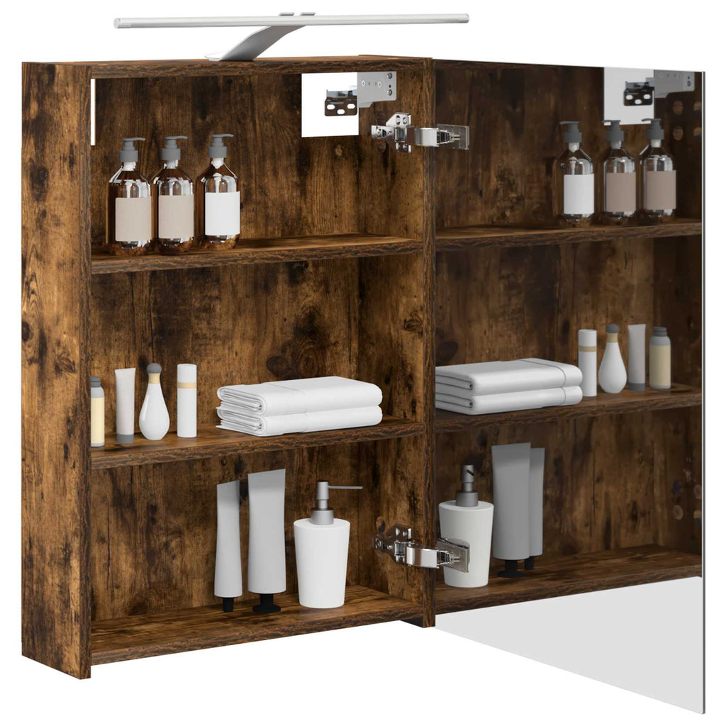 Badezimmerspiegelschrank Geräucherte Eiche 50 x 14,5 x 70 cm