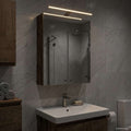 Badezimmerspiegelschrank mit Regal Altholz 50 x 14,5 x 70 cm