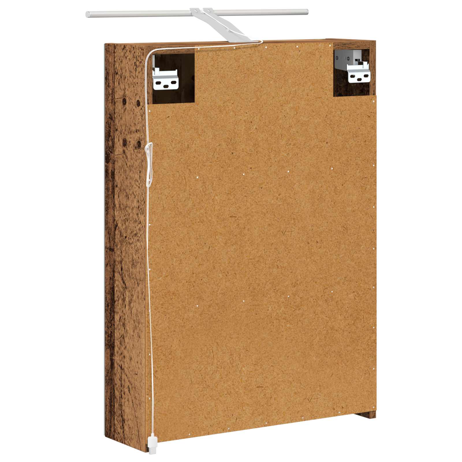 Badezimmerspiegelschrank mit Regal Altholz 50 x 14,5 x 70 cm