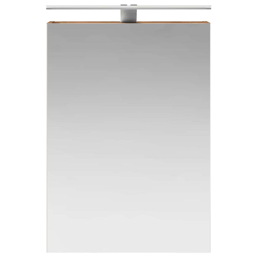 Badezimmerspiegelschrank mit Regal Altholz 50 x 14,5 x 70 cm