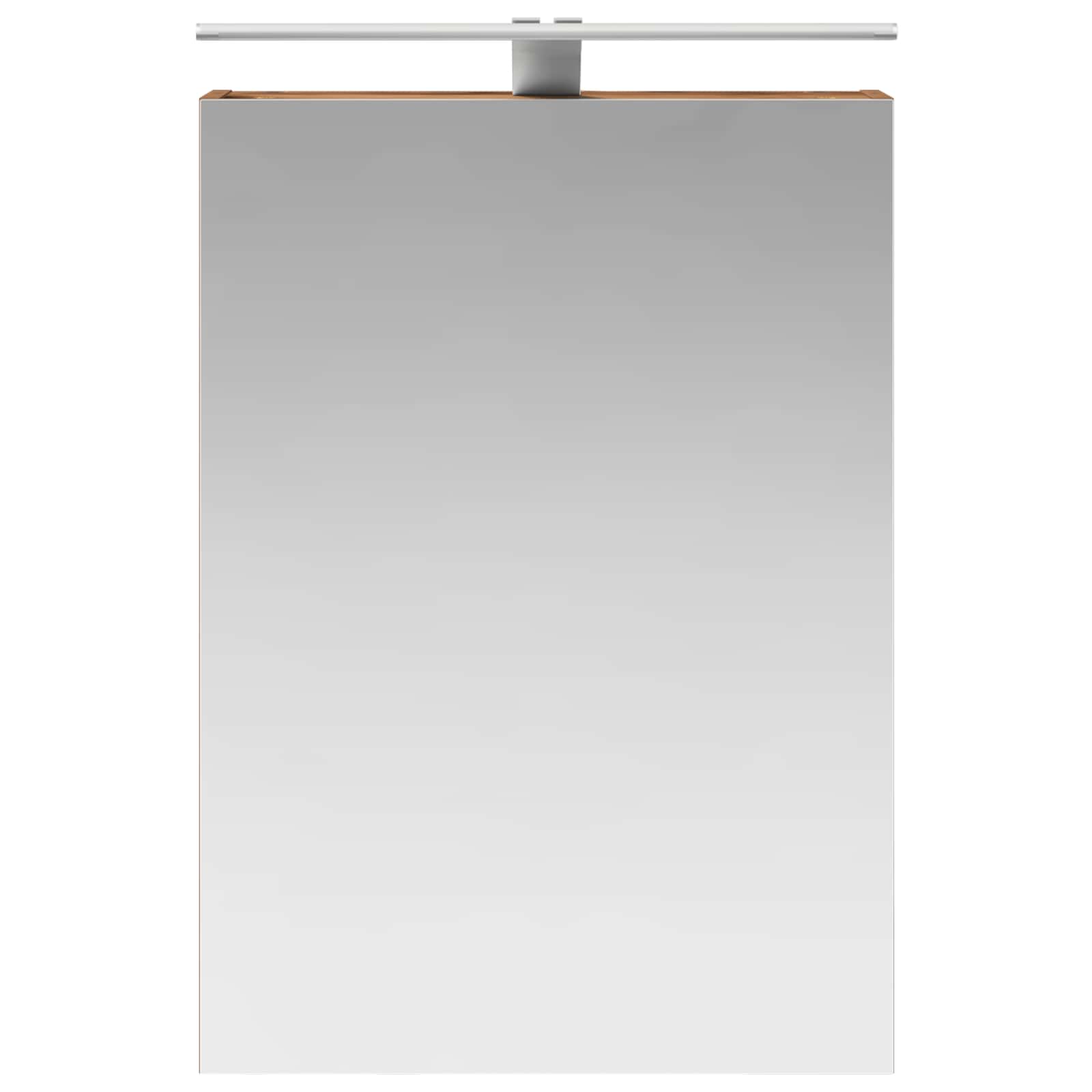 Badezimmerspiegelschrank mit Regal Altholz 50 x 14,5 x 70 cm