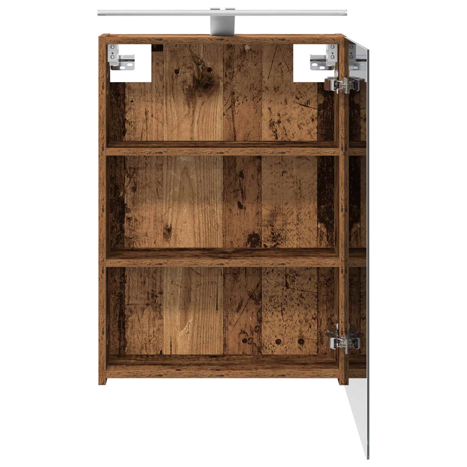 Badezimmerspiegelschrank mit Regal Altholz 50 x 14,5 x 70 cm