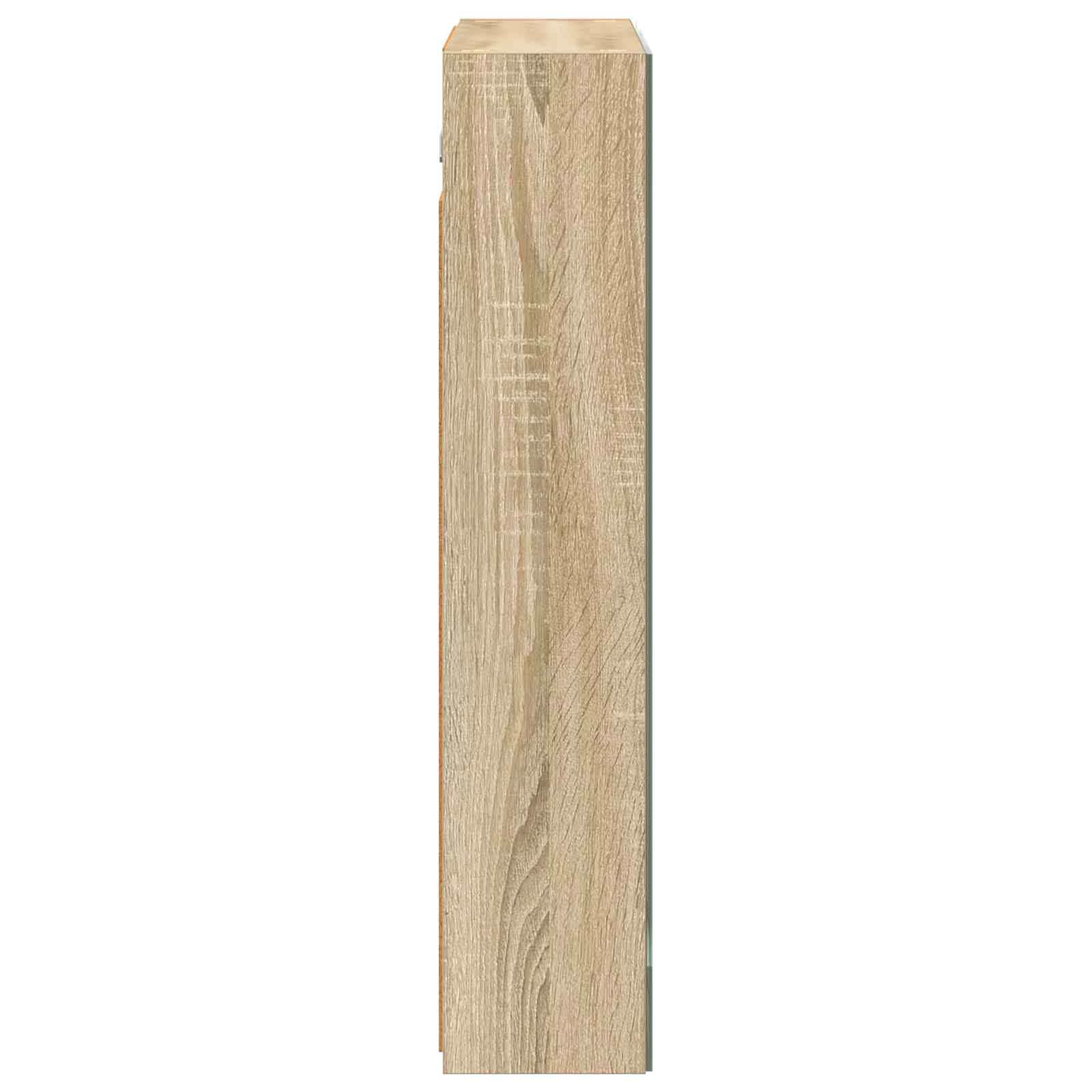 Badezimmerspiegelschrank mit Tür Sonoma-Eiche 60 x 14,5 x 70 cm