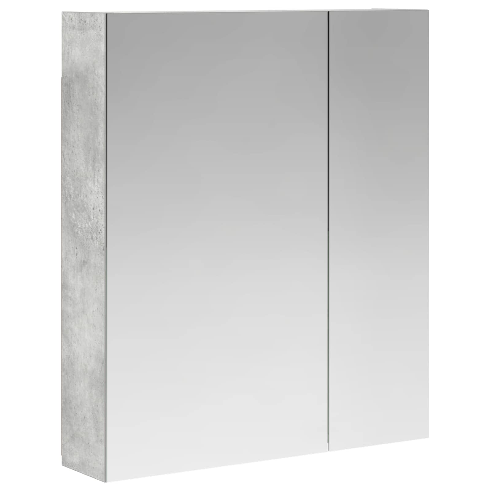 Badezimmerspiegelschrank mit Regal Beton Grau 60 x 14,5 x 70 cm