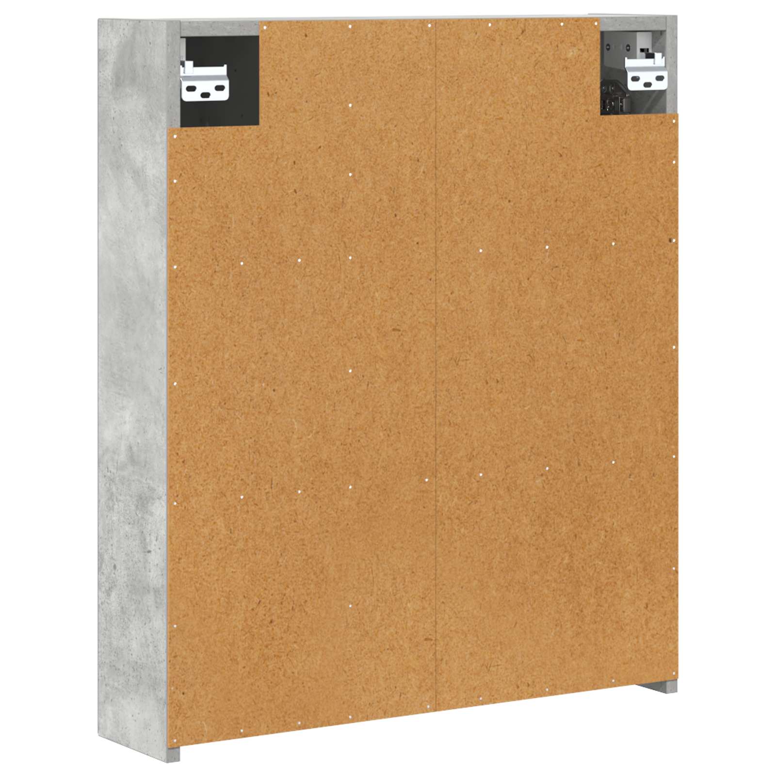 Badezimmerspiegelschrank mit Regal Beton Grau 60 x 14,5 x 70 cm