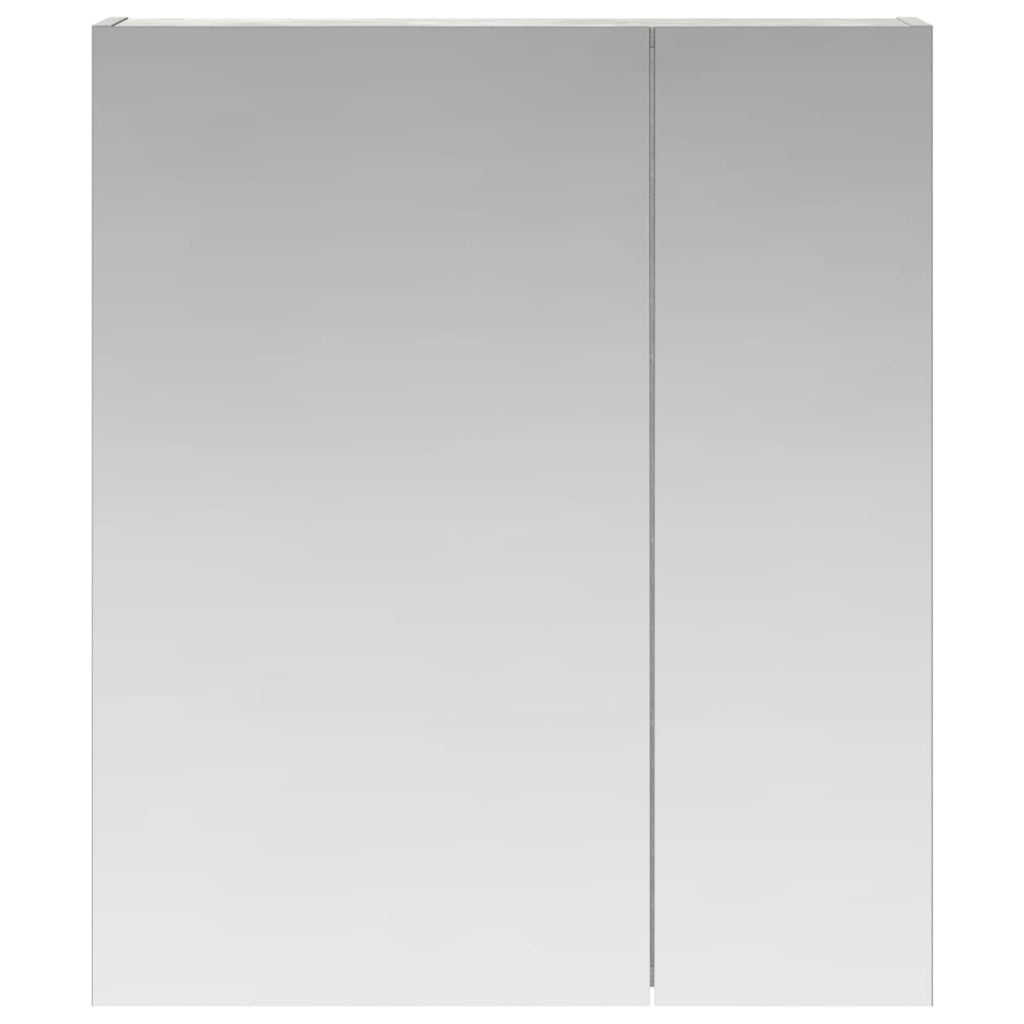 Badezimmerspiegelschrank mit Regal Beton Grau 60 x 14,5 x 70 cm