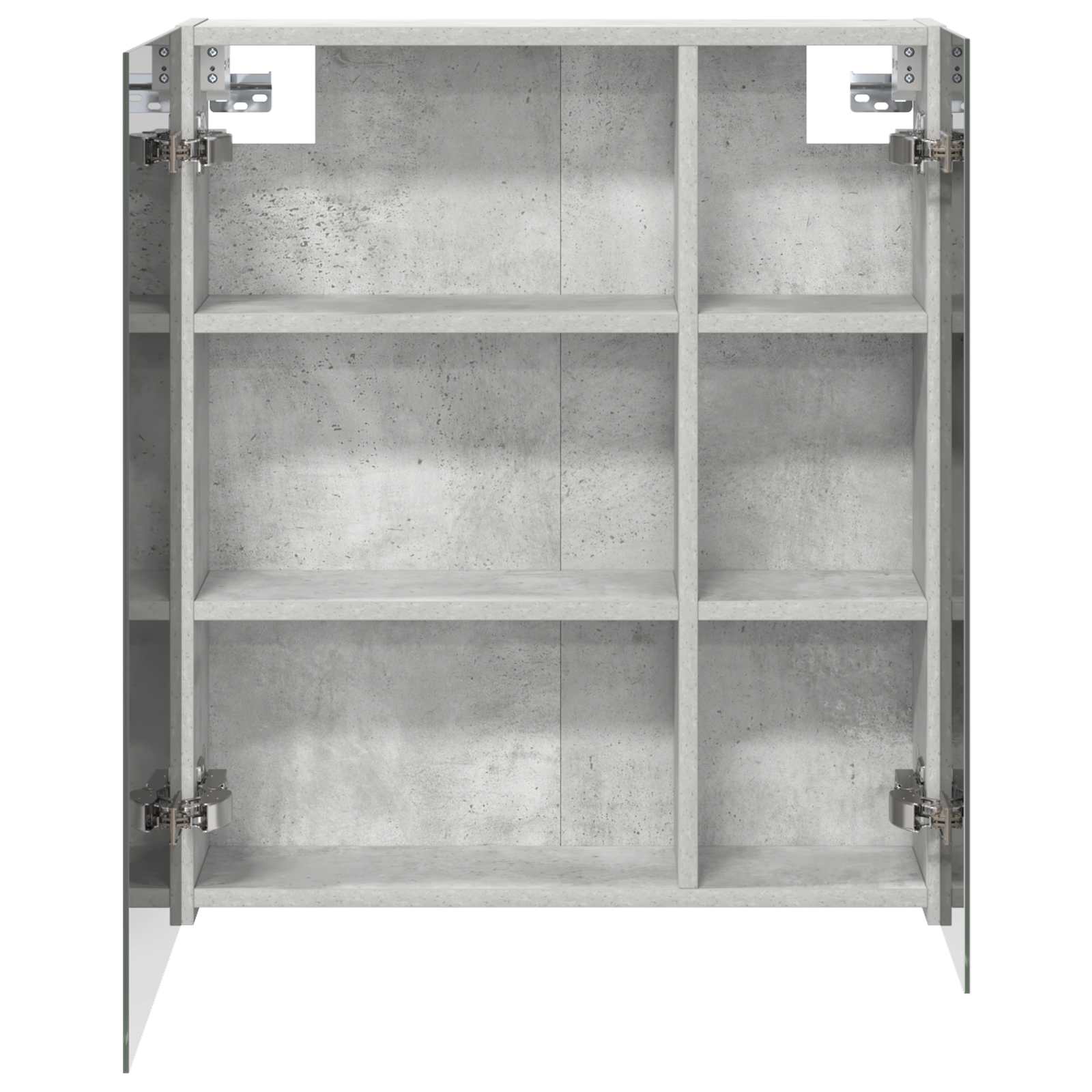 Badezimmerspiegelschrank mit Regal Beton Grau 60 x 14,5 x 70 cm