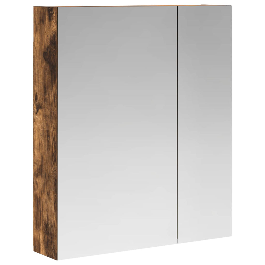 Badezimmerspiegelschrank Geräucherte Eiche 60 x 14,5 x 70 cm