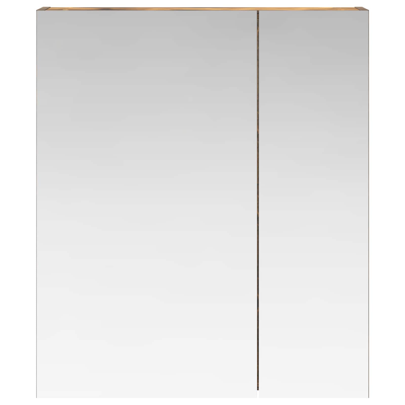 Badezimmerspiegelschrank Geräucherte Eiche 60 x 14,5 x 70 cm