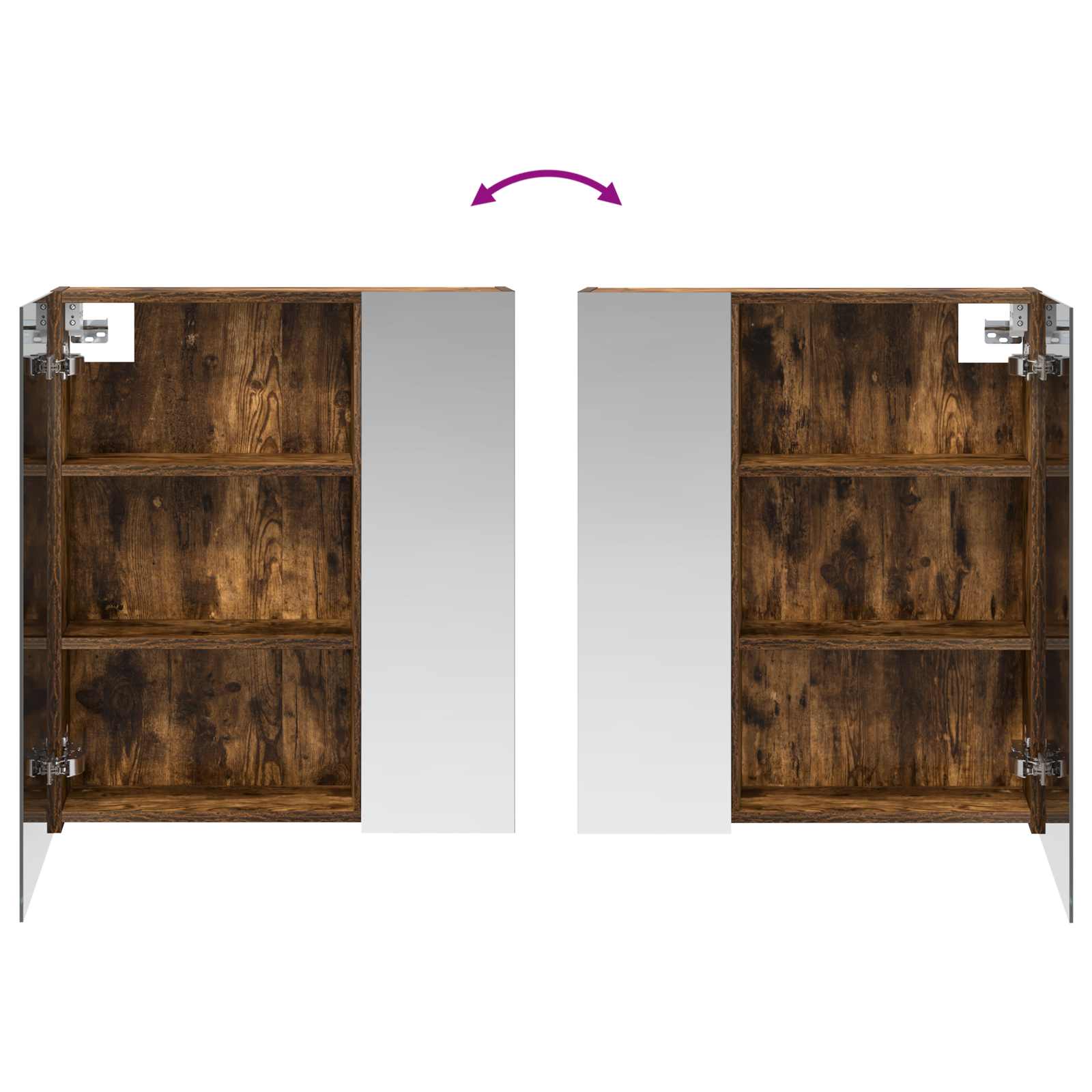 Badezimmerspiegelschrank Geräucherte Eiche 60 x 14,5 x 70 cm