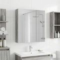 Badezimmerspiegelschrank Graues Sonoma 60 x 14,5 x 70 cm