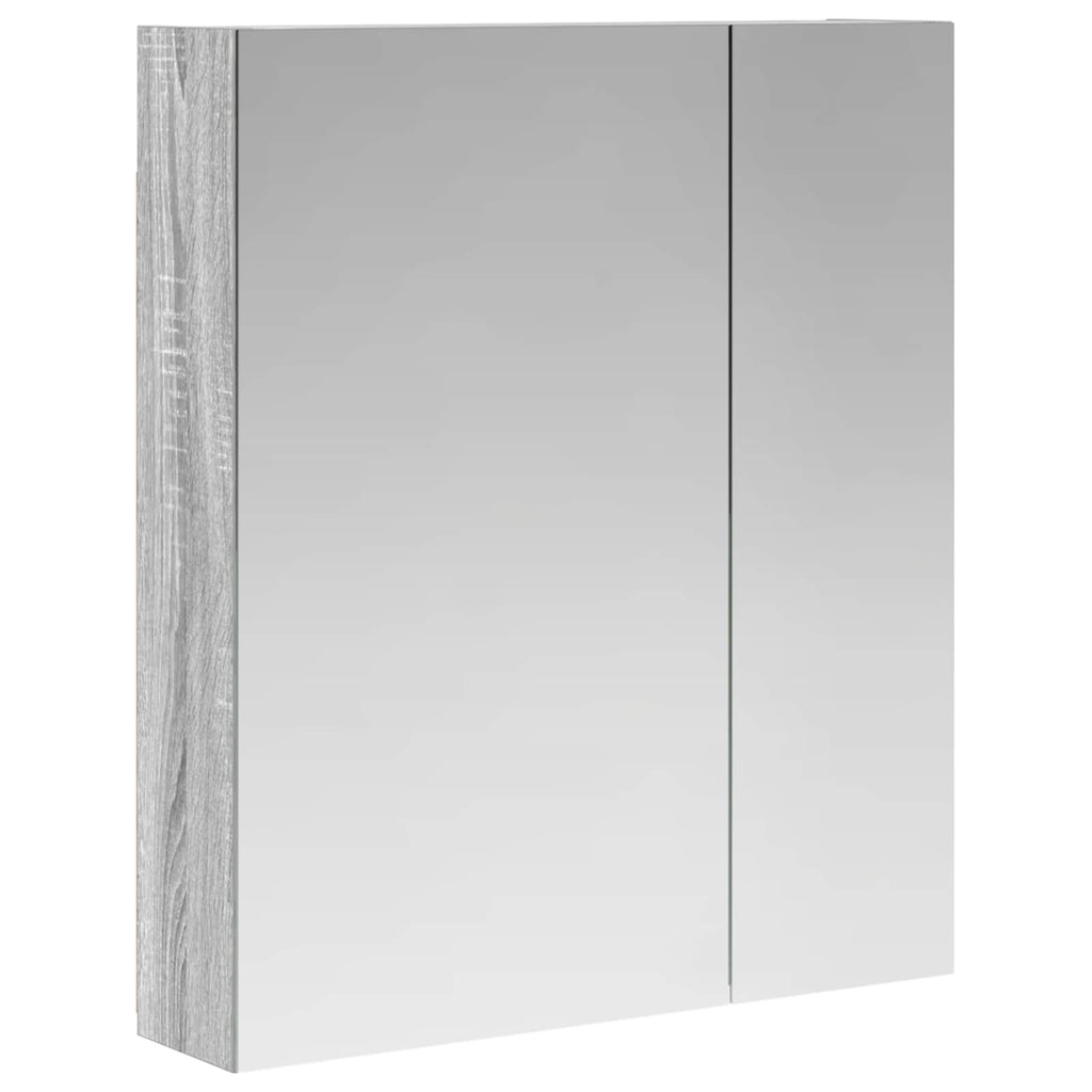 Badezimmerspiegelschrank Graues Sonoma 60 x 14,5 x 70 cm