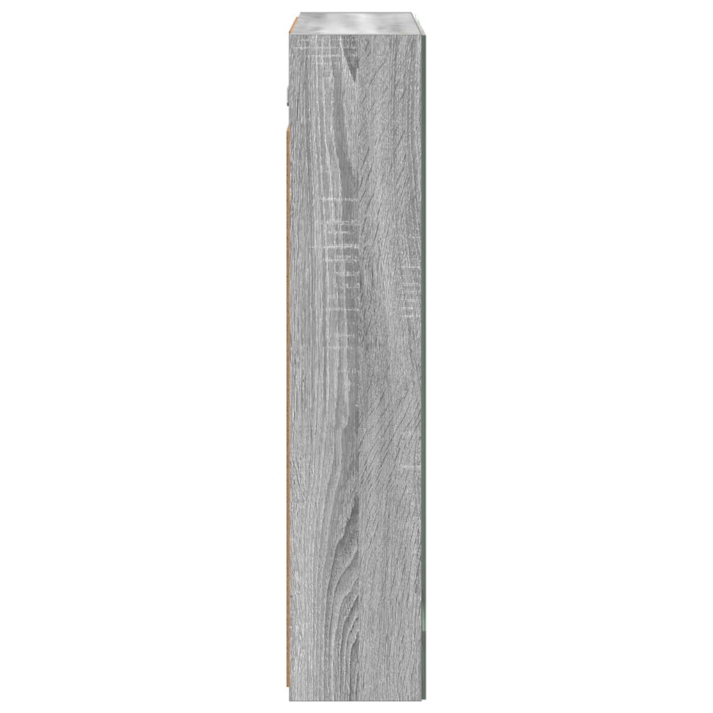 Badezimmerspiegelschrank Graues Sonoma 60 x 14,5 x 70 cm