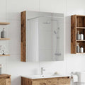 Badezimmerspiegelschrank mit Regal Altholz 60 x 14,5 x 70 cm