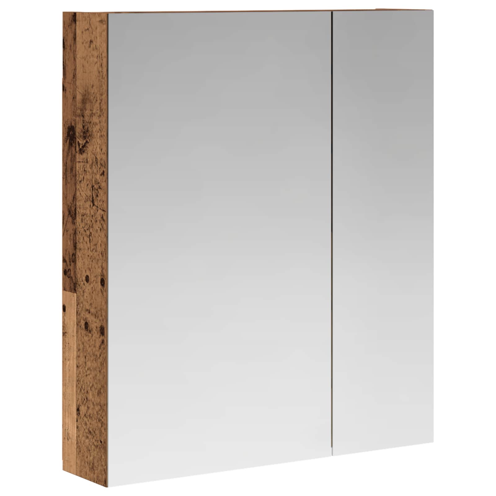 Badezimmerspiegelschrank mit Regal Altholz 60 x 14,5 x 70 cm