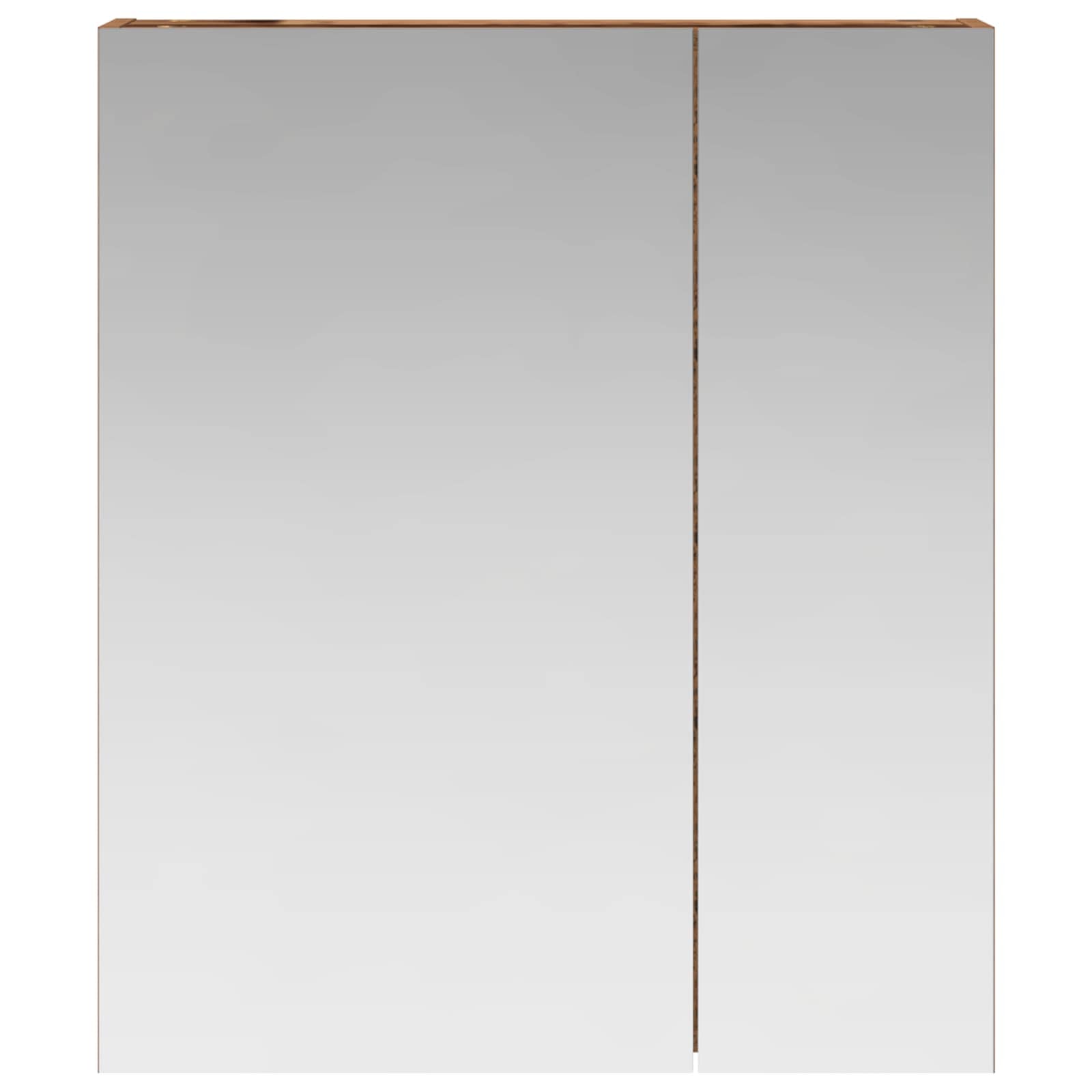 Badezimmerspiegelschrank mit Regal Altholz 60 x 14,5 x 70 cm