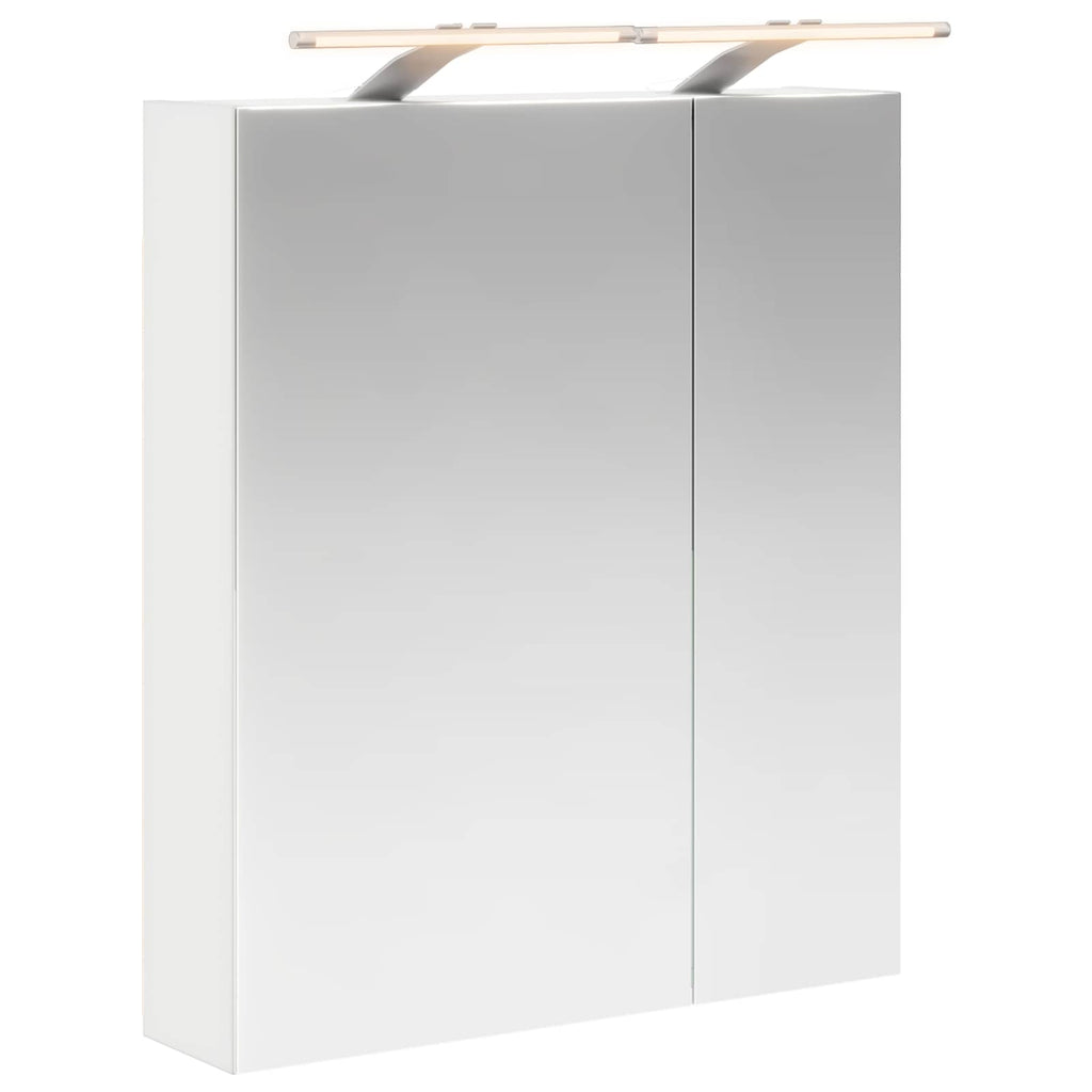 Badezimmerspiegelschrank Weiß 60 x 14,5 x 70 cm Holzwerkstoff