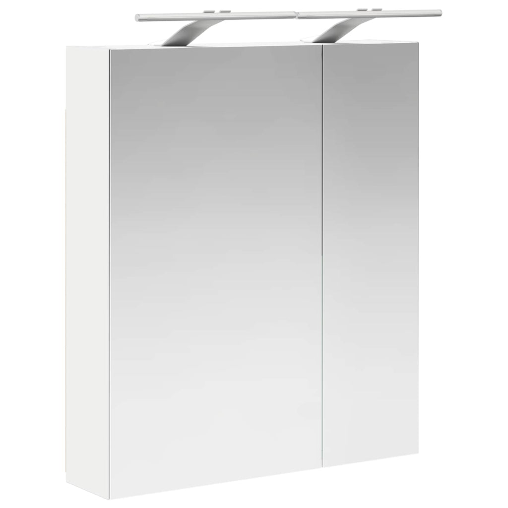 Badezimmerspiegelschrank Weiß 60 x 14,5 x 70 cm Holzwerkstoff