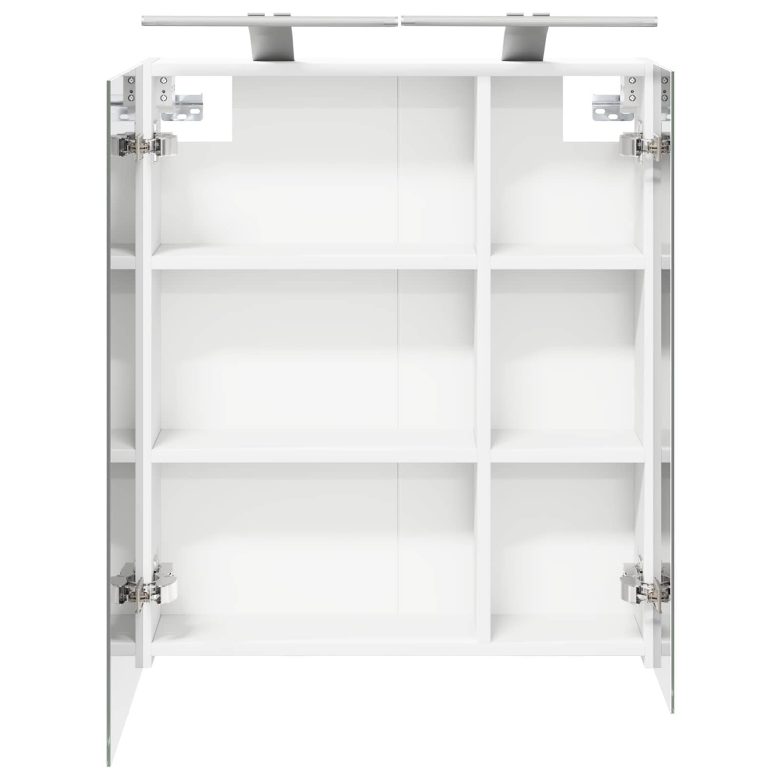Badezimmerspiegelschrank Weiß 60 x 14,5 x 70 cm Holzwerkstoff