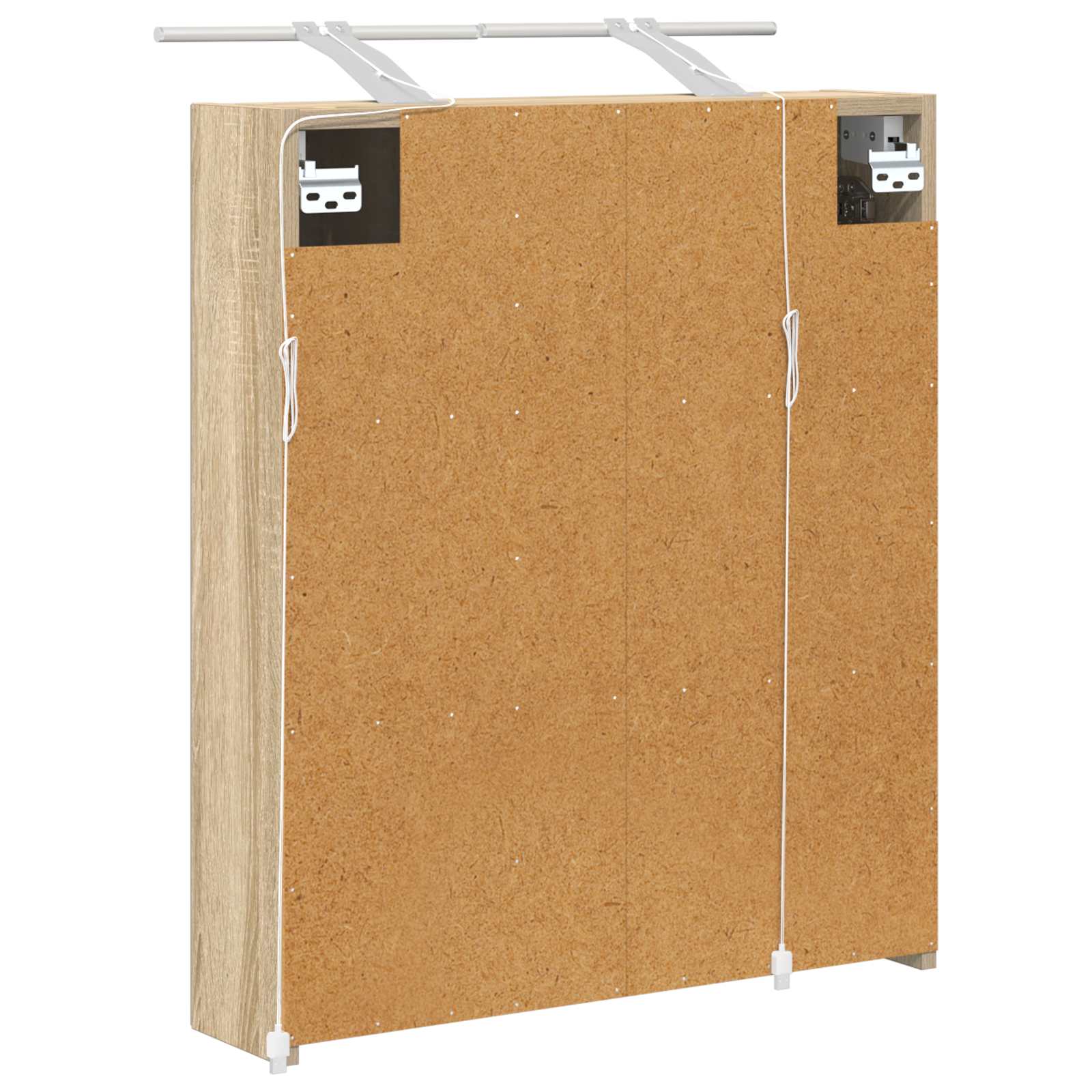 Badezimmerspiegelschrank mit Tür Sonoma-Eiche 60 x 14,5 x 70 cm
