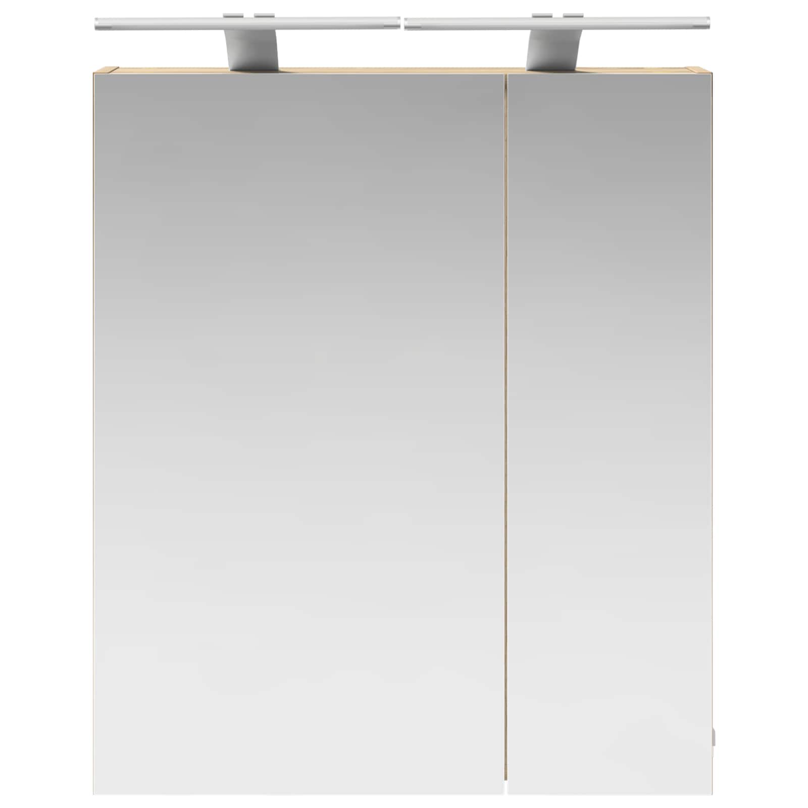 Badezimmerspiegelschrank mit Tür Sonoma-Eiche 60 x 14,5 x 70 cm