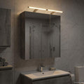 Badezimmerspiegelschrank mit Regal Beton Grau 60 x 14,5 x 70 cm