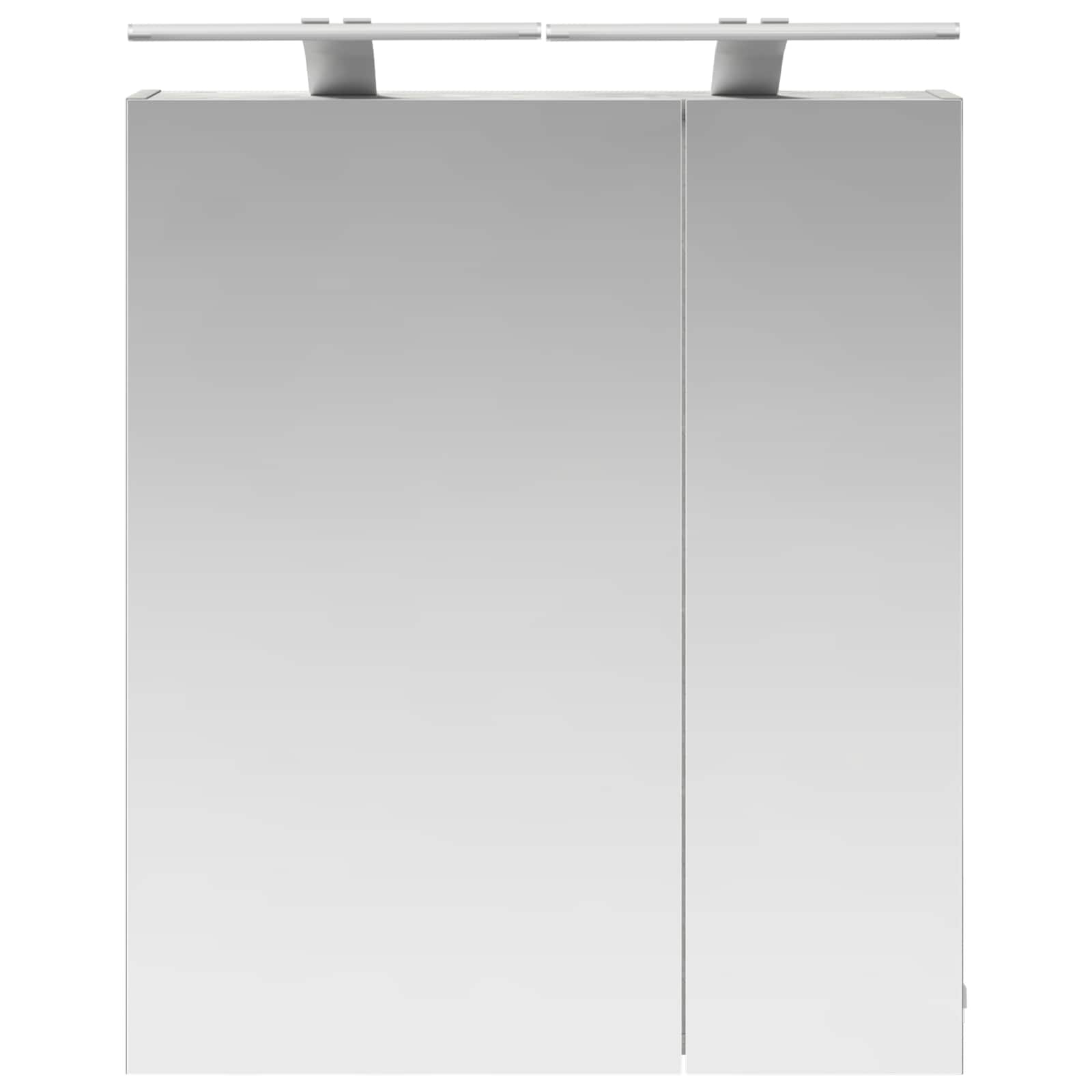 Badezimmerspiegelschrank mit Regal Beton Grau 60 x 14,5 x 70 cm