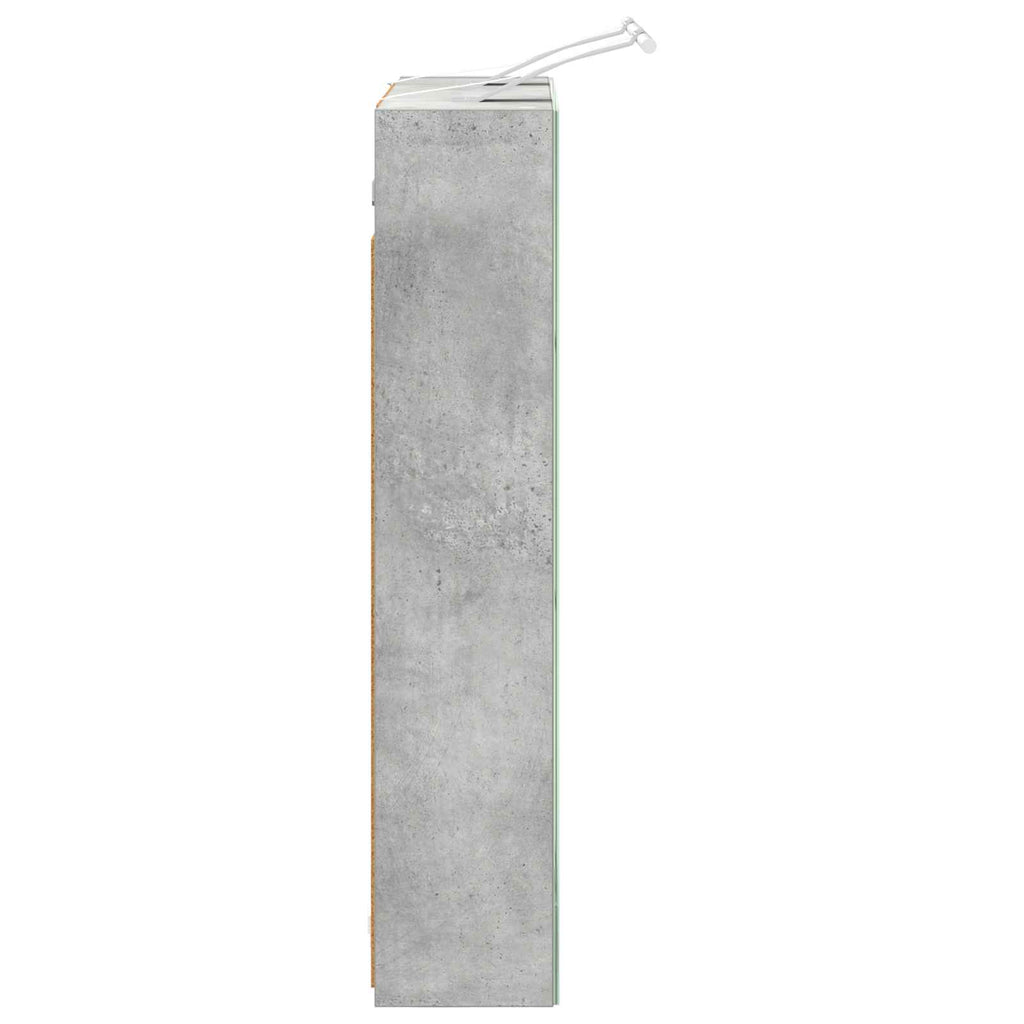 Badezimmerspiegelschrank mit Regal Beton Grau 60 x 14,5 x 70 cm