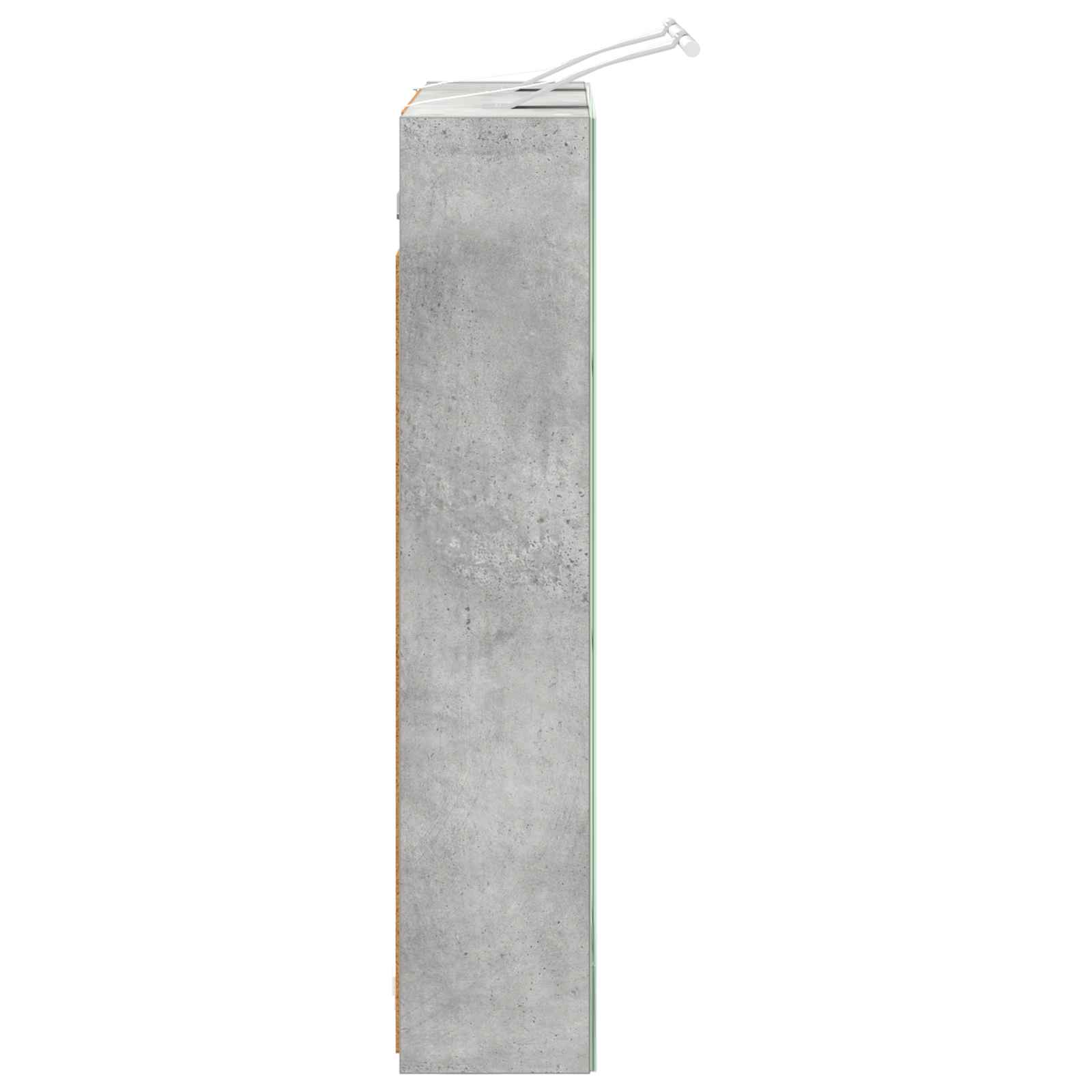 Badezimmerspiegelschrank mit Regal Beton Grau 60 x 14,5 x 70 cm