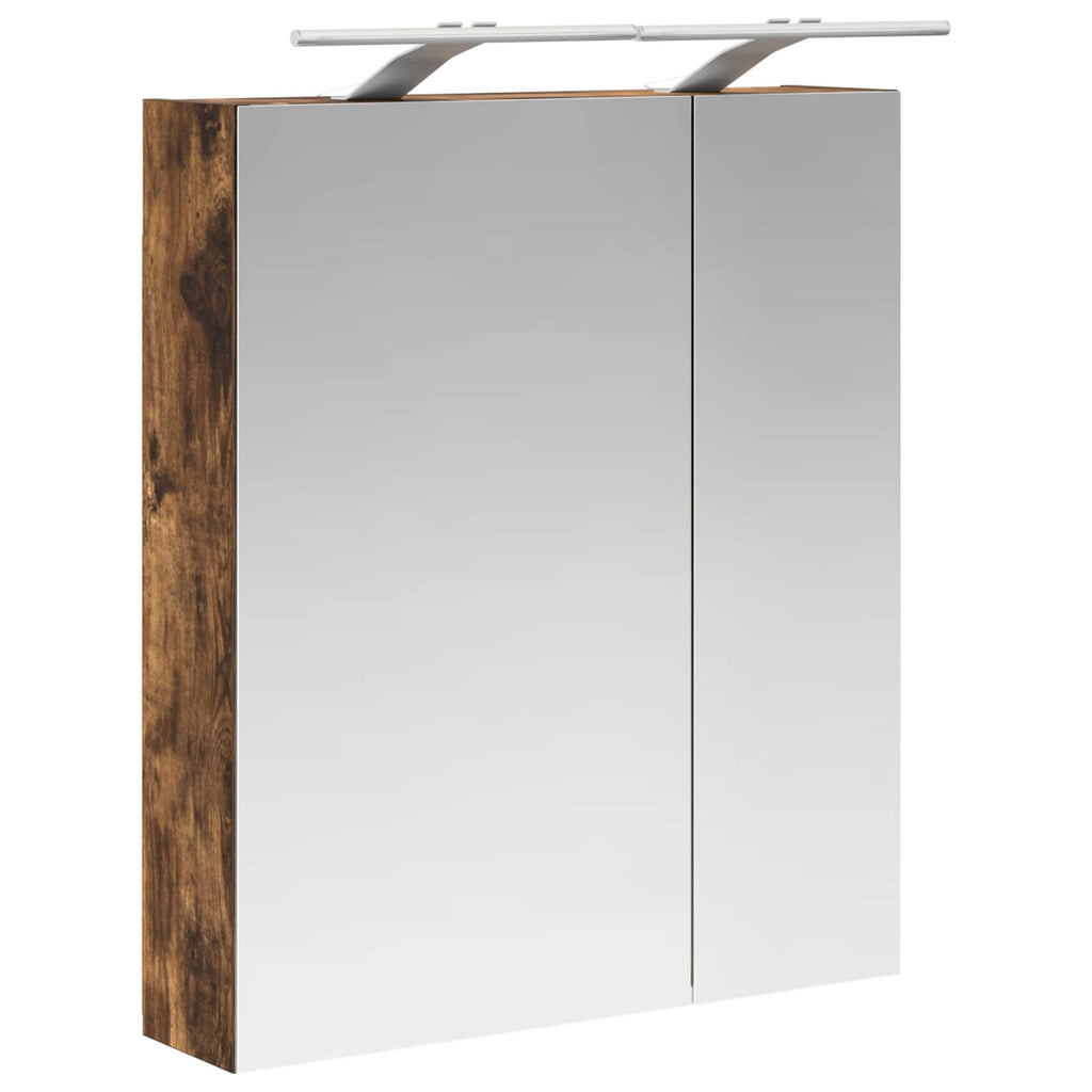 Badezimmerspiegelschrank Geräucherte Eiche 60 x 14,5 x 70 cm