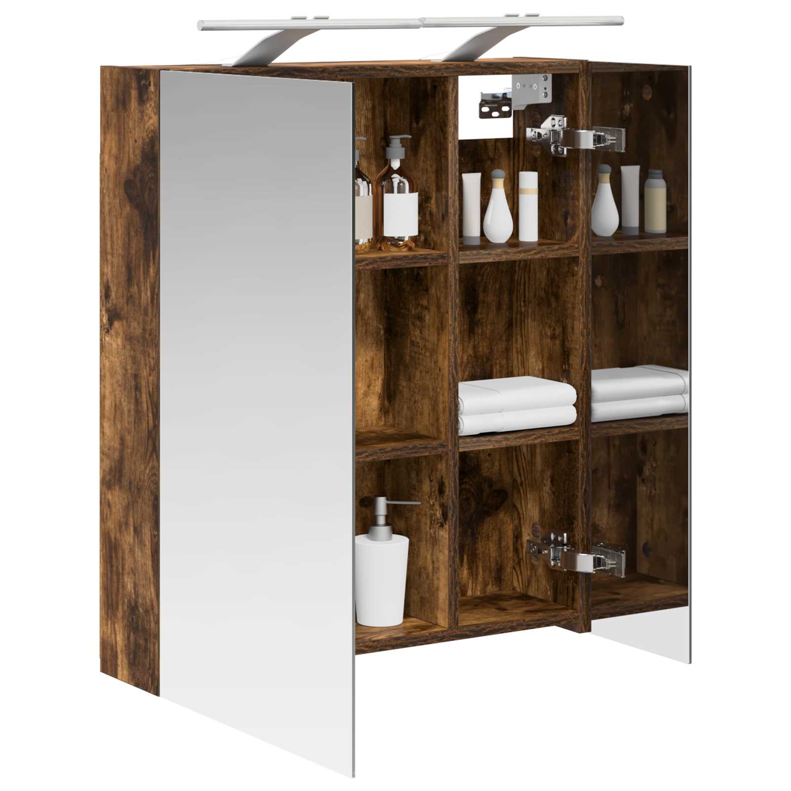 Badezimmerspiegelschrank Geräucherte Eiche 60 x 14,5 x 70 cm