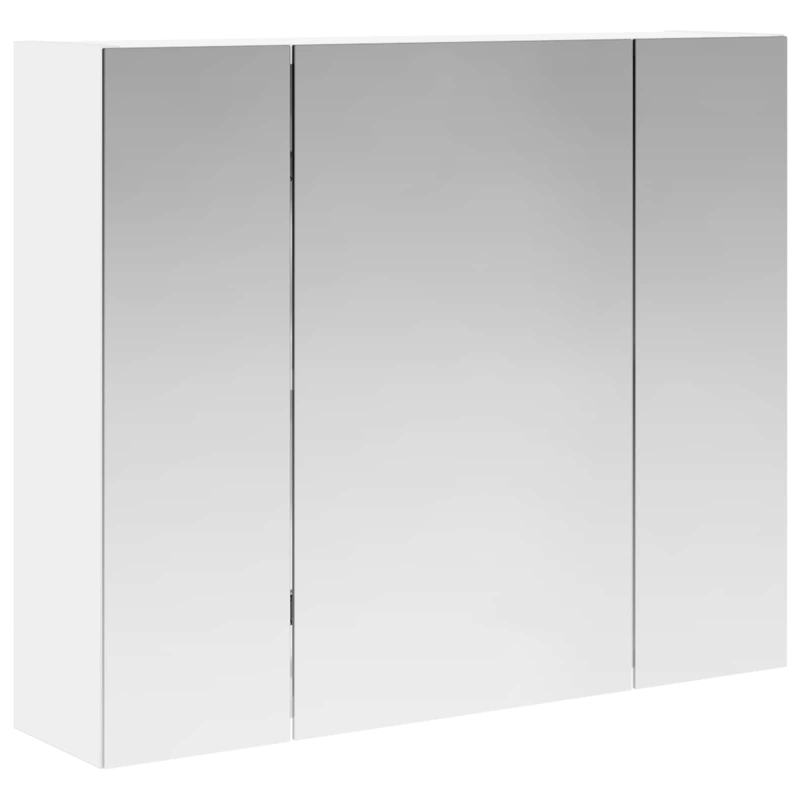 Badezimmerspiegelschrank Weiß 60 x 14,5 x 50 cm Holzwerkstoff