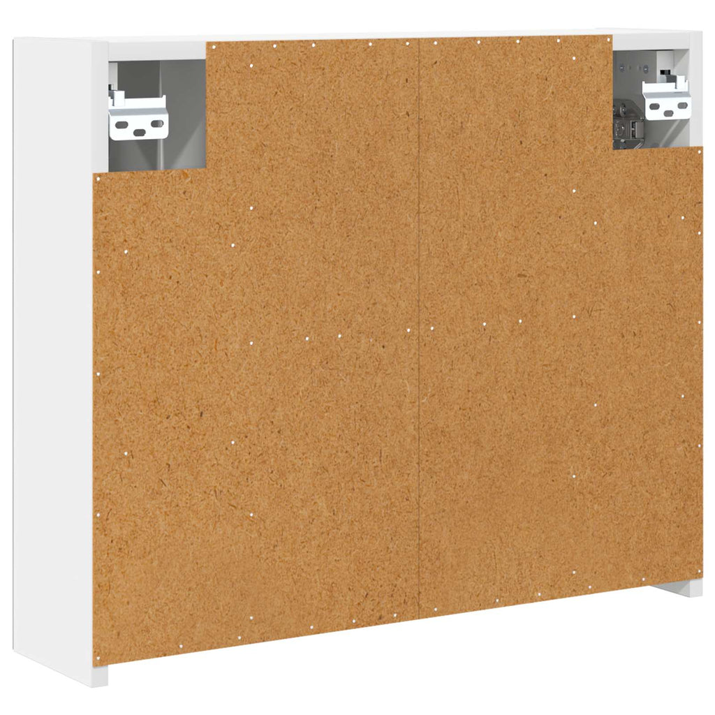 Badezimmerspiegelschrank Weiß 60 x 14,5 x 50 cm Holzwerkstoff