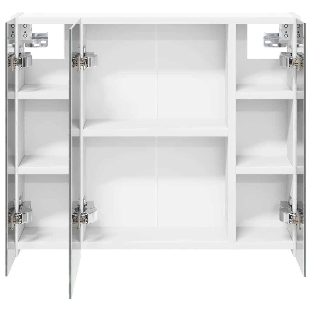 Badezimmerspiegelschrank Weiß 60 x 14,5 x 50 cm Holzwerkstoff
