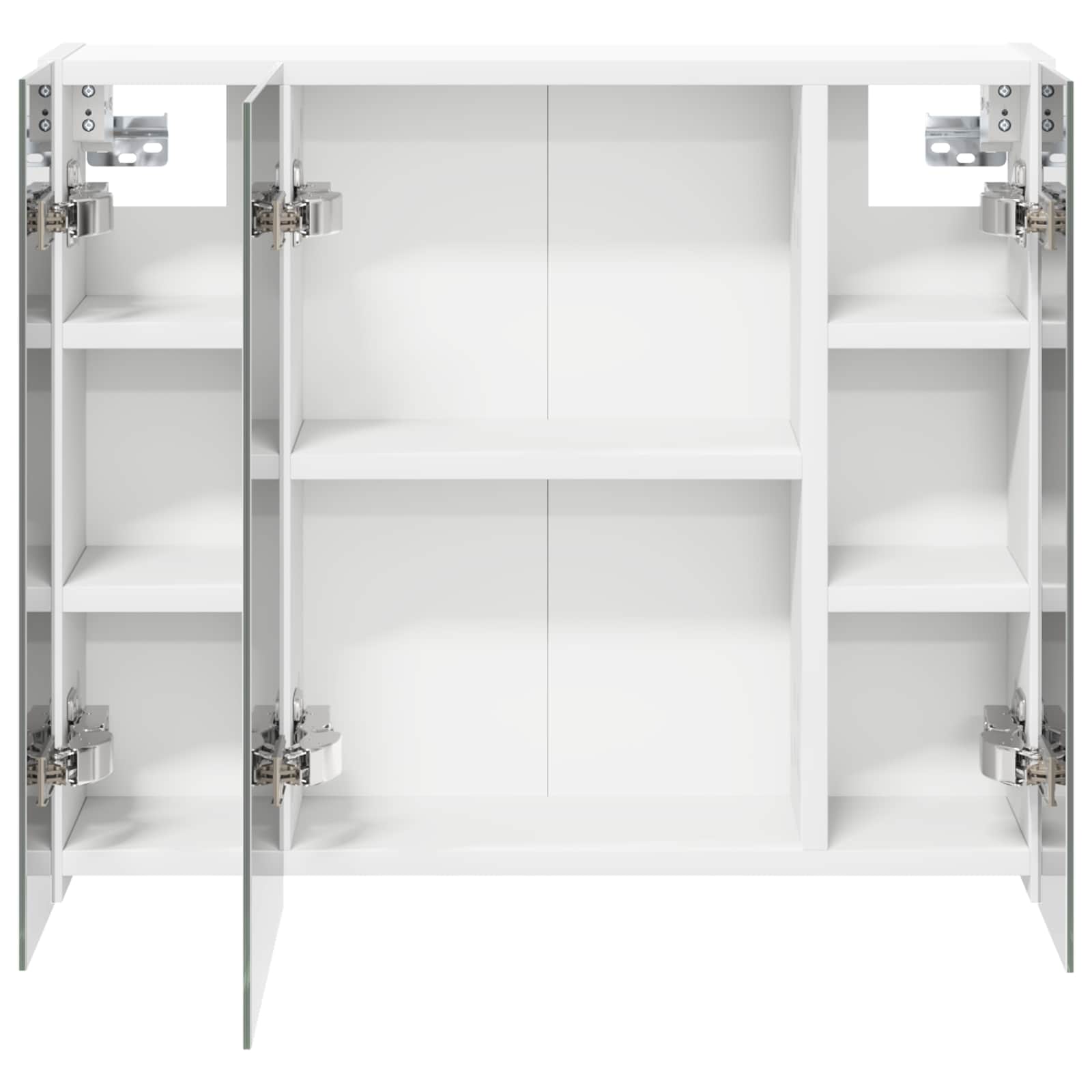 Badezimmerspiegelschrank Weiß 60 x 14,5 x 50 cm Holzwerkstoff