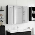 Badezimmerspiegelschrank Schwarz Eichen-Optik 60 x 14,5 x 50 cm