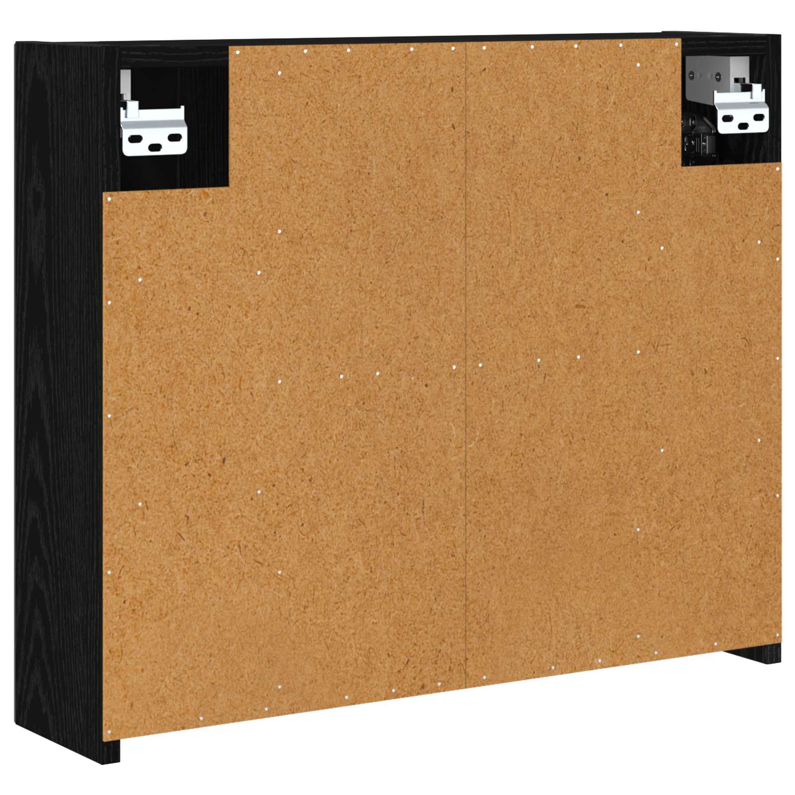 Badezimmerspiegelschrank Schwarz Eichen-Optik 60 x 14,5 x 50 cm