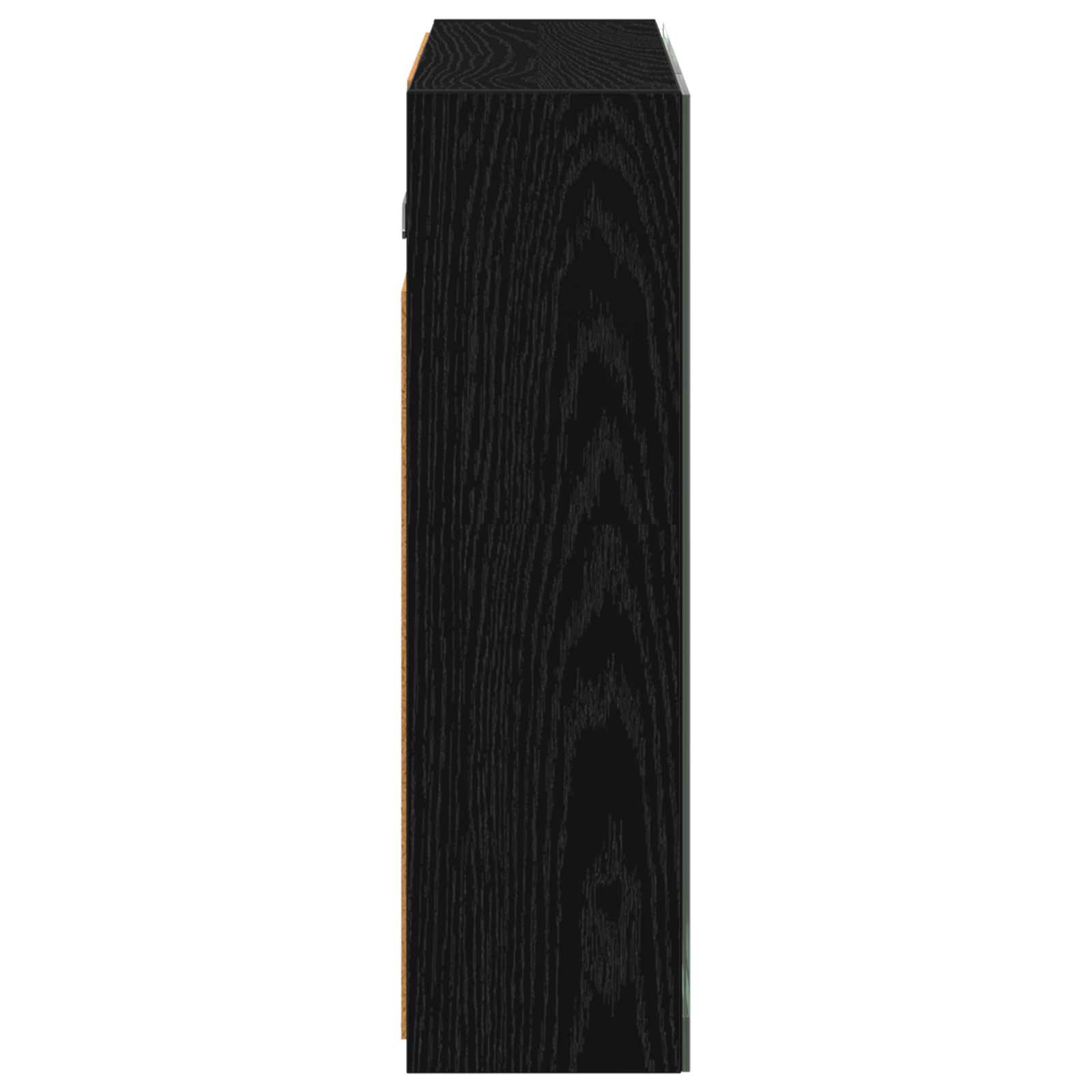 Badezimmerspiegelschrank Schwarz Eichen-Optik 60 x 14,5 x 50 cm