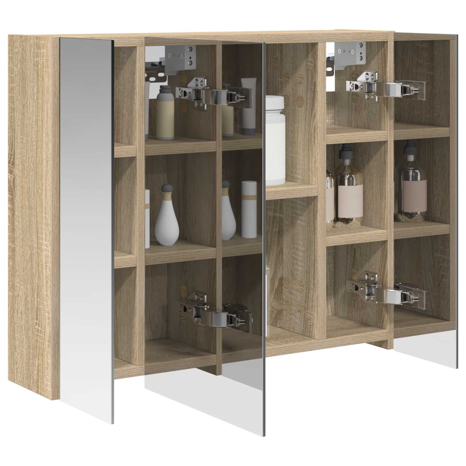 Badezimmerspiegelschrank Sonoma-Eiche 60 x 14,5 x 50 cm
