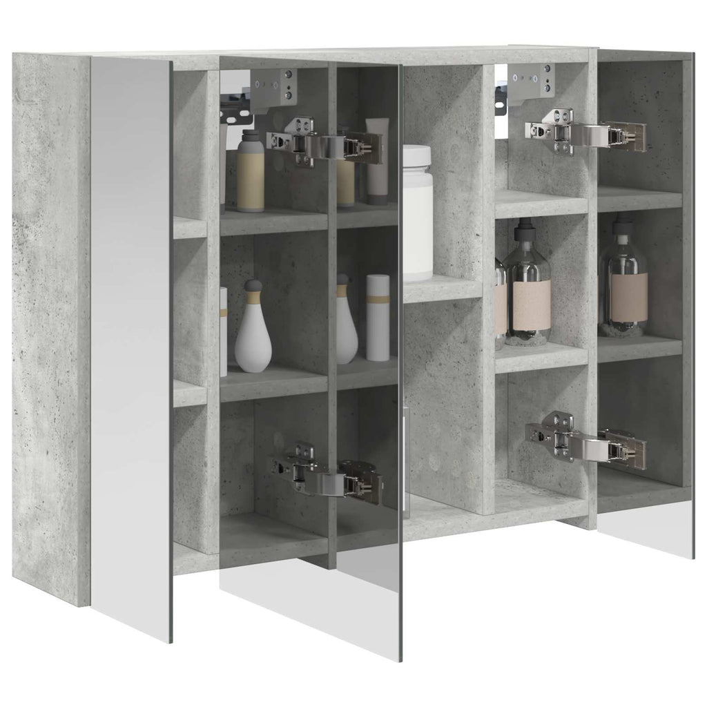 Badezimmerspiegelschrank Beton Grau 60 x 14,5 x 50 cm