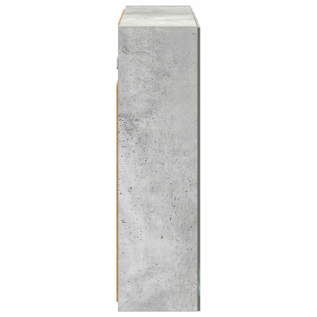 Badezimmerspiegelschrank Beton Grau 60 x 14,5 x 50 cm