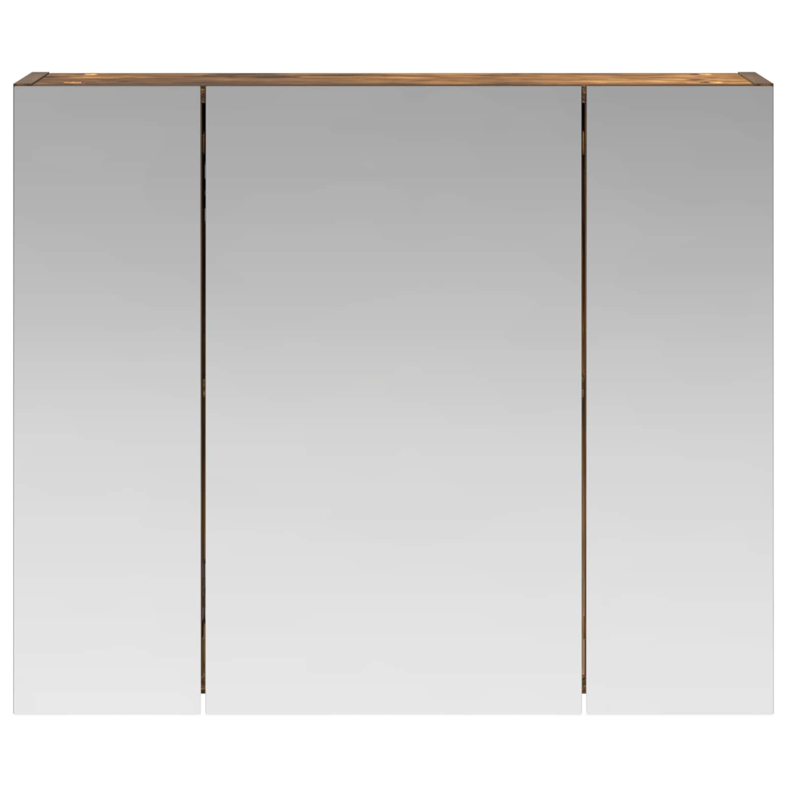 Badezimmerspiegelschrank Geräucherte Eiche 60 x 14,5 x 50 cm